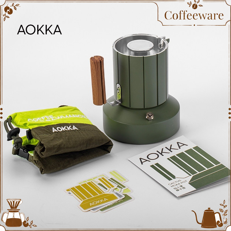 Coffee Equipment For Camping - Cafeteira Moka com válvula dupla AOKKA,