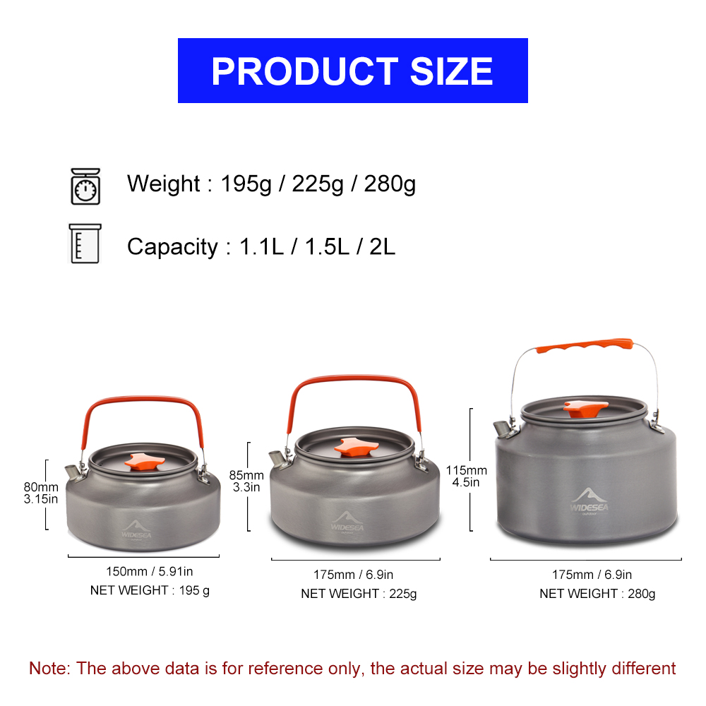 Widesea-Camping Chaleira, 1.1L - Coffee Equipment For Camping avaliação e preço