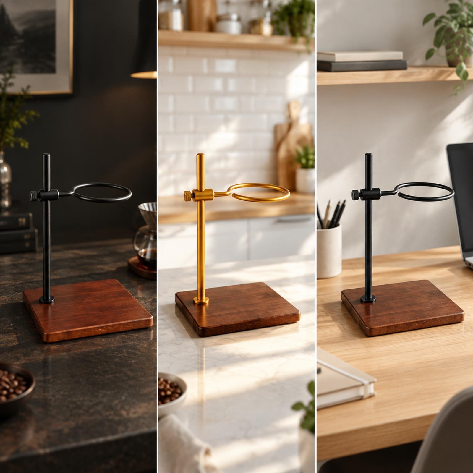 Suporte de madeira ajustável p - Coffee Equipment Pour Over avaliação e preço